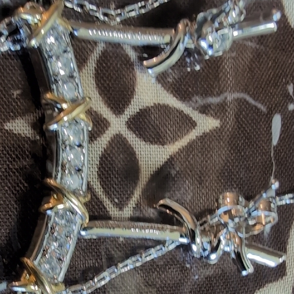 Source Unknown Gold and Silver Necklace Trio - Picture 7 of 15